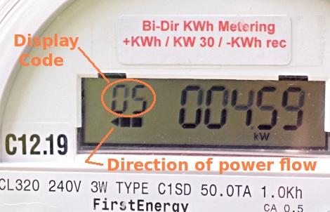 How to read a net meter smart meter