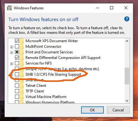 windows 10 can't see shared folders fix