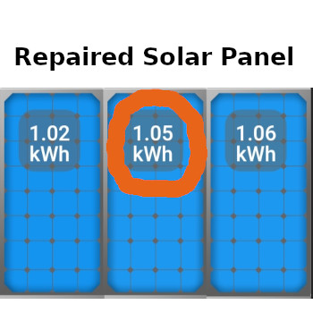 repair a broken solar panel with bypass diodes